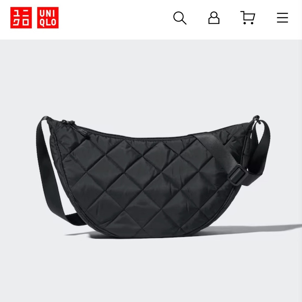 Uniqlo Quilted Black Crossbody Bag